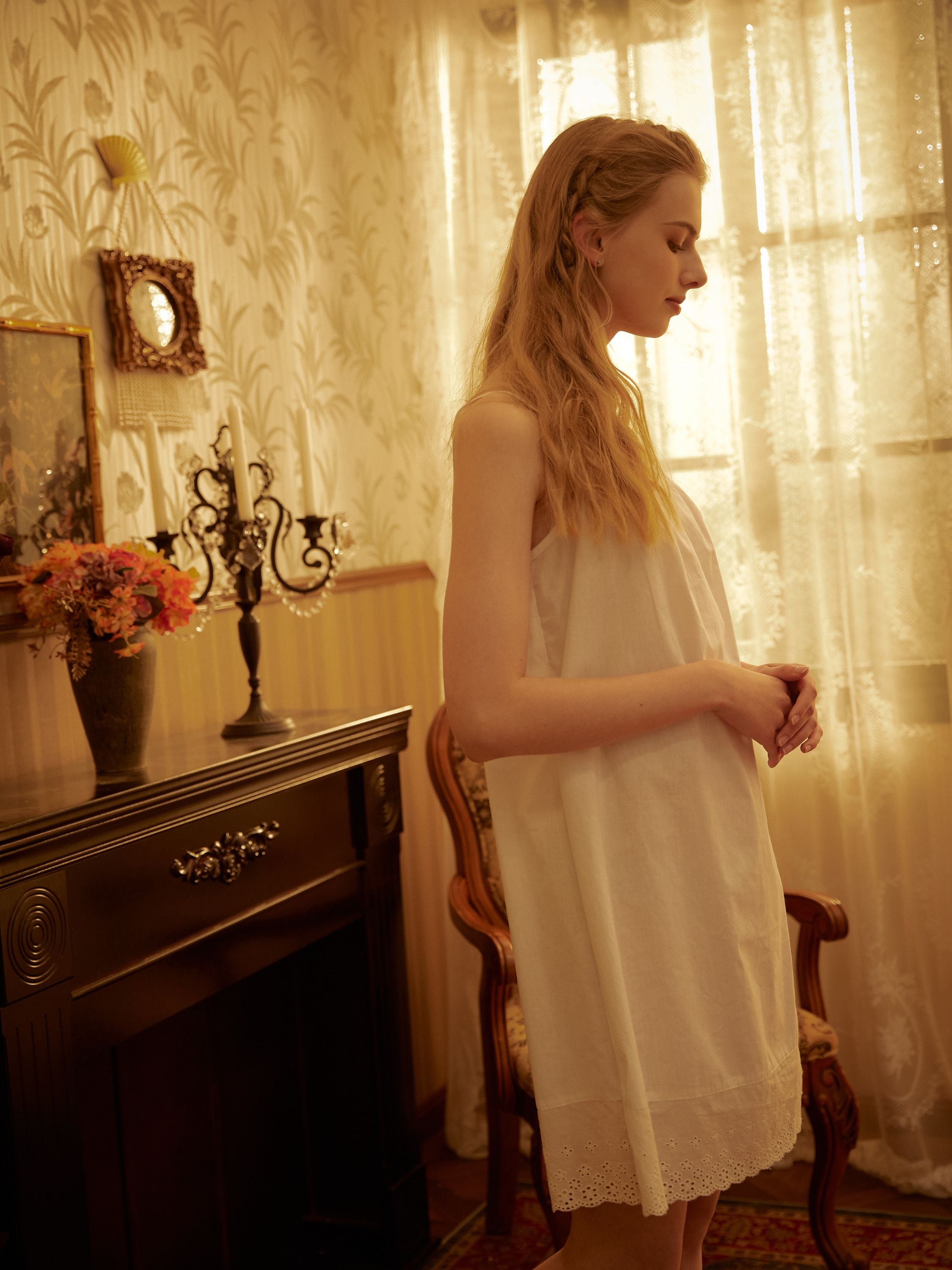 Women Full Cotton Slip Dress Vintage Inspired Petticoat