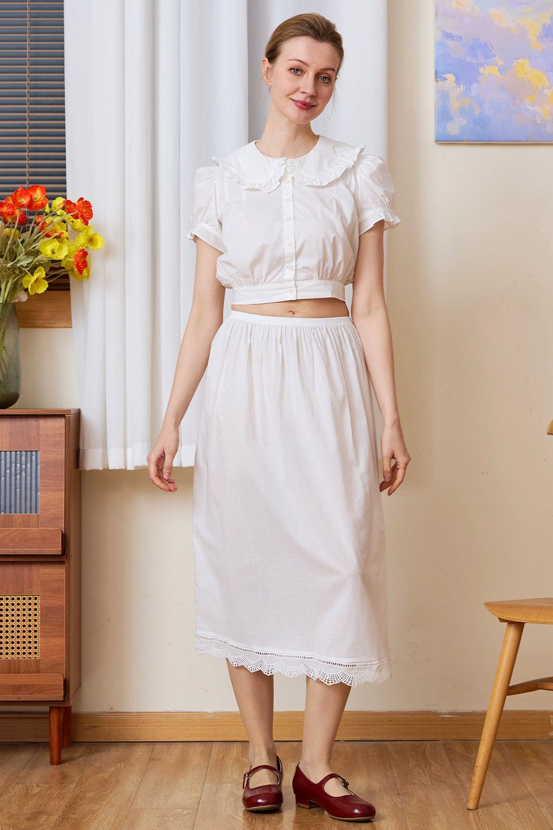 Breathable 100% Cotton Underskirt & Half Slip