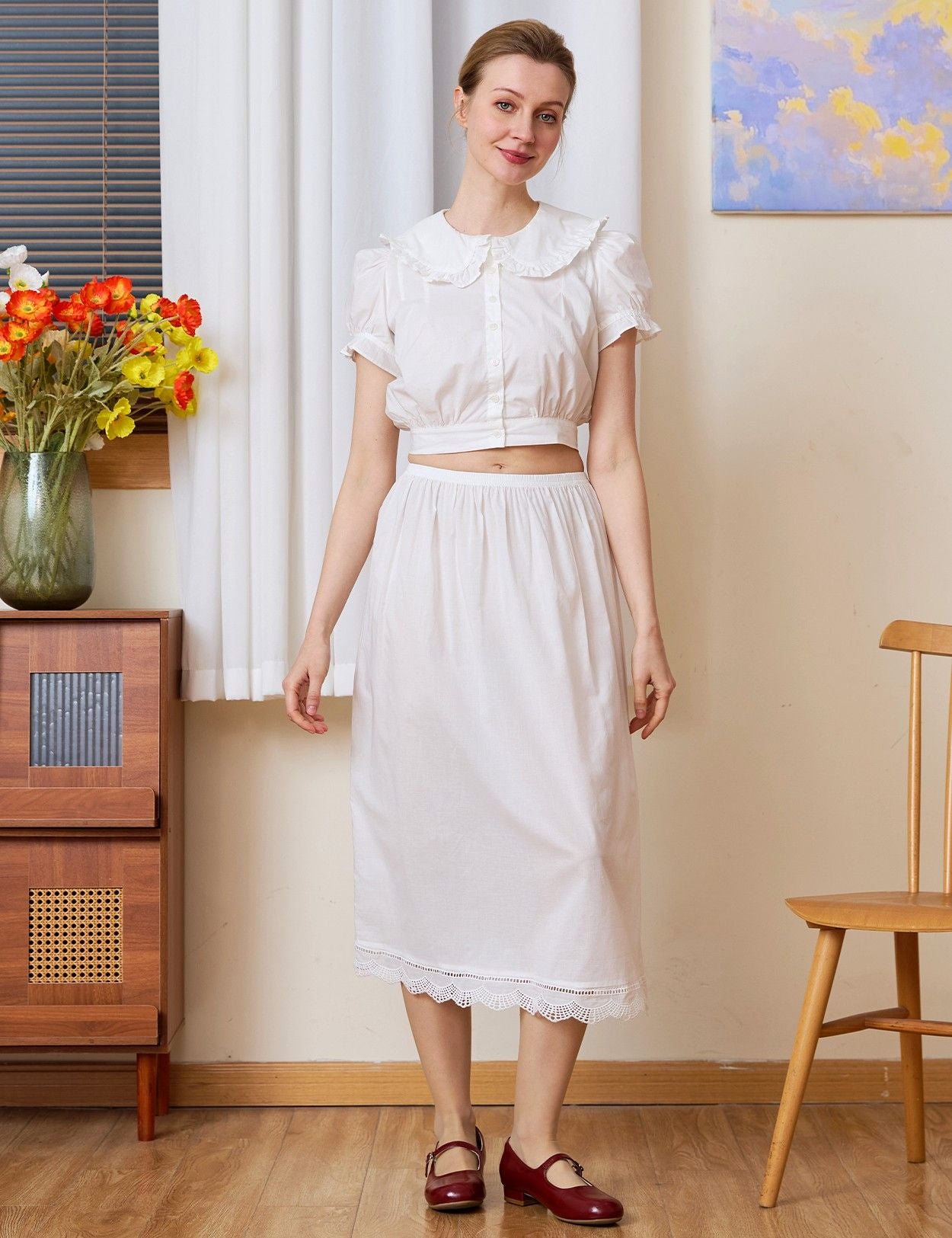 Breathable 100% Cotton Underskirt & Half Slip