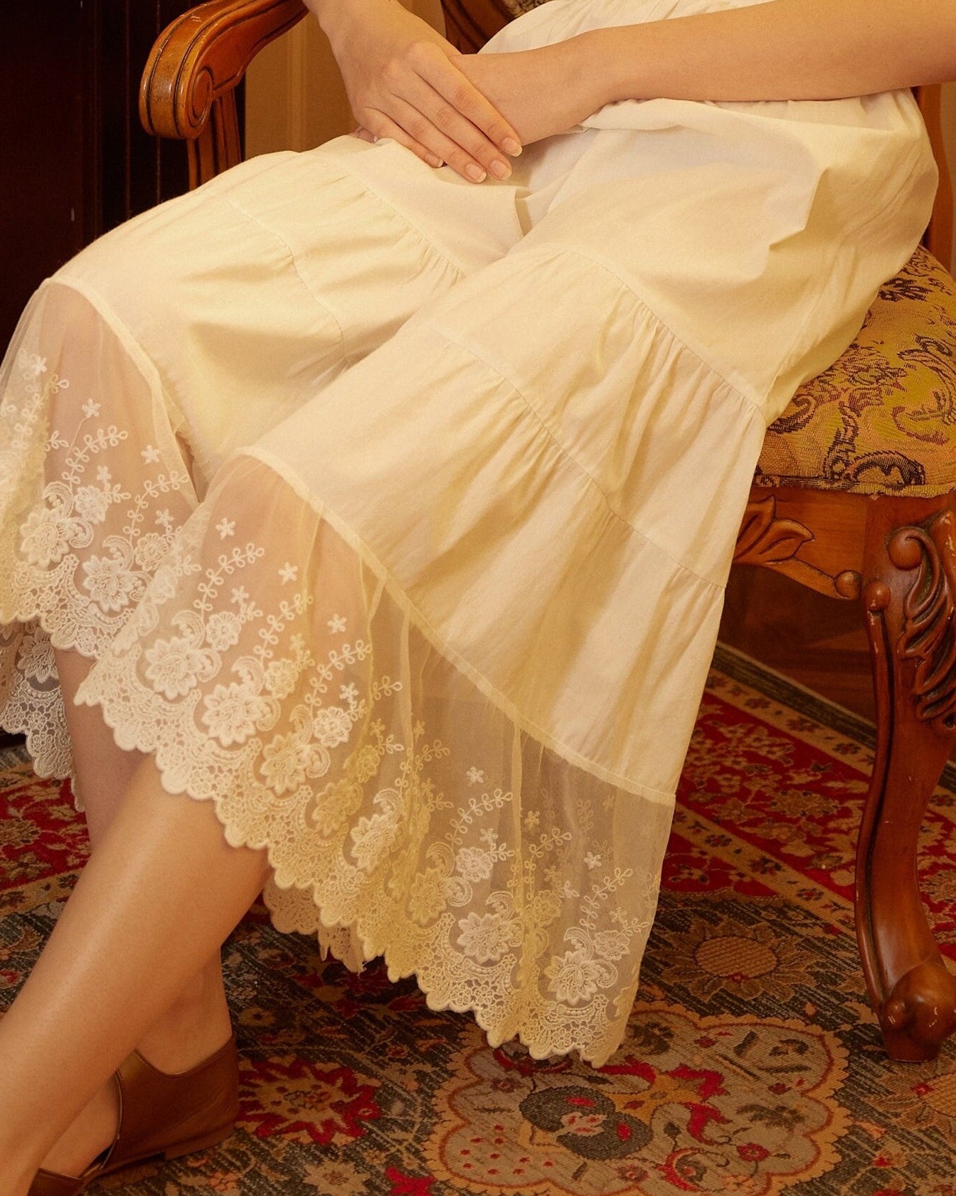 Women’s Bloomers Cotton Long Bloomers Plus Size Pantaloons Pettipants Victorian Underwear Lace Bloomer Pants Ivory Black Cream