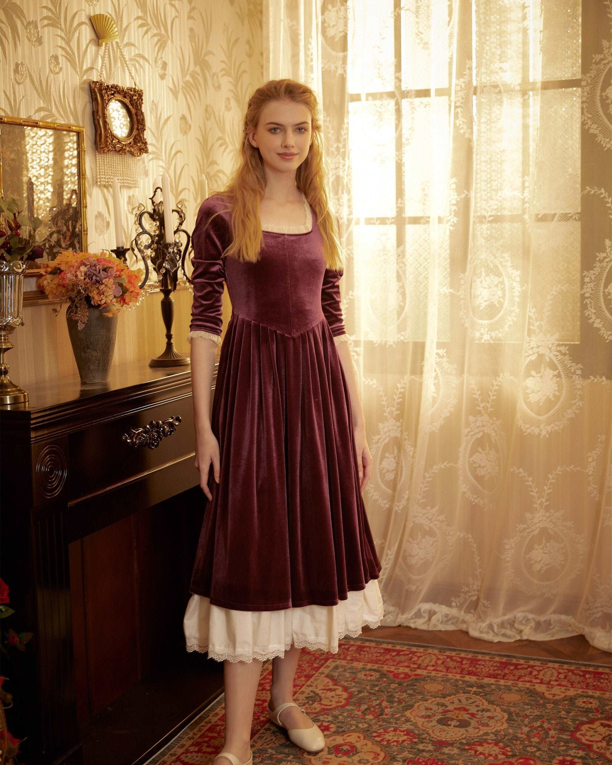 Petticoat Half Slip Cotton Woman Skirt Extender Crinoline Edged Lace A-line underskirt with Elastic waistband in three lengths Ivory