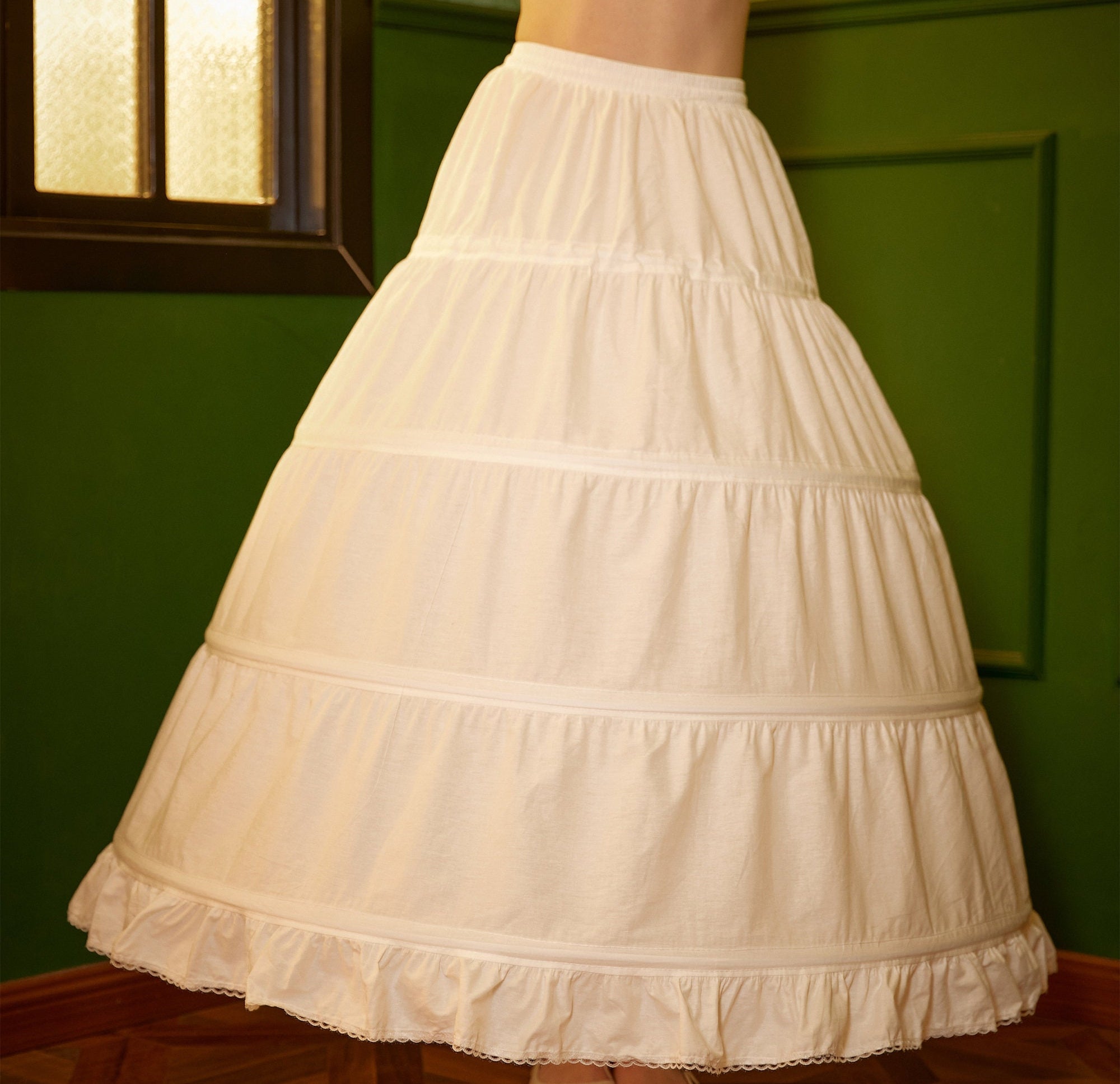 Wedding Crinoline Hoop Petticoat Cotton Underskirt Skirt for Bridal Dress Ball Gown Skirt Prom Underskirt