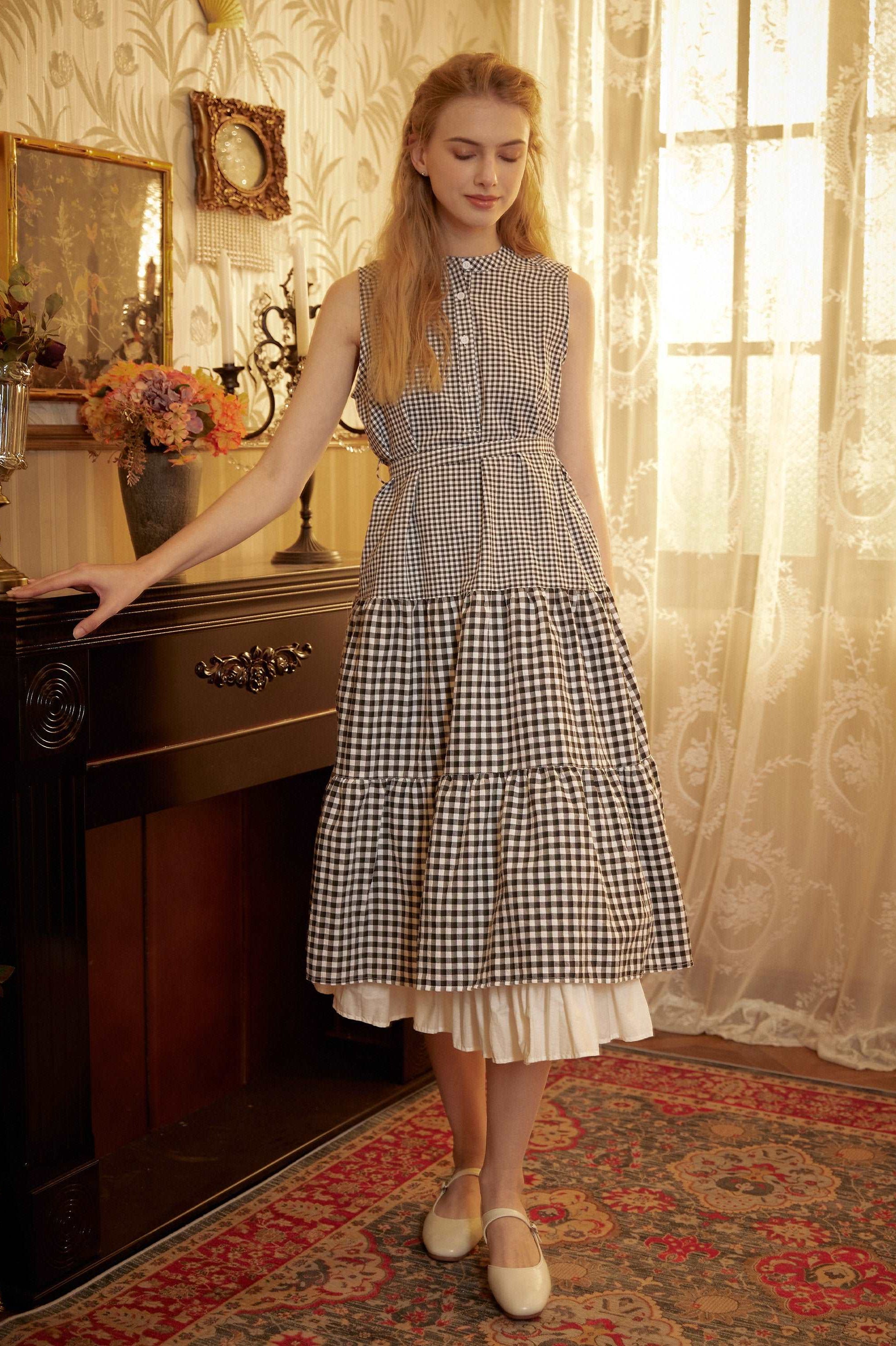 Petticoat Skirt Cotton Half Slip with Three Layers of Ruffles Skirt Extender Women Underskirt Ivory