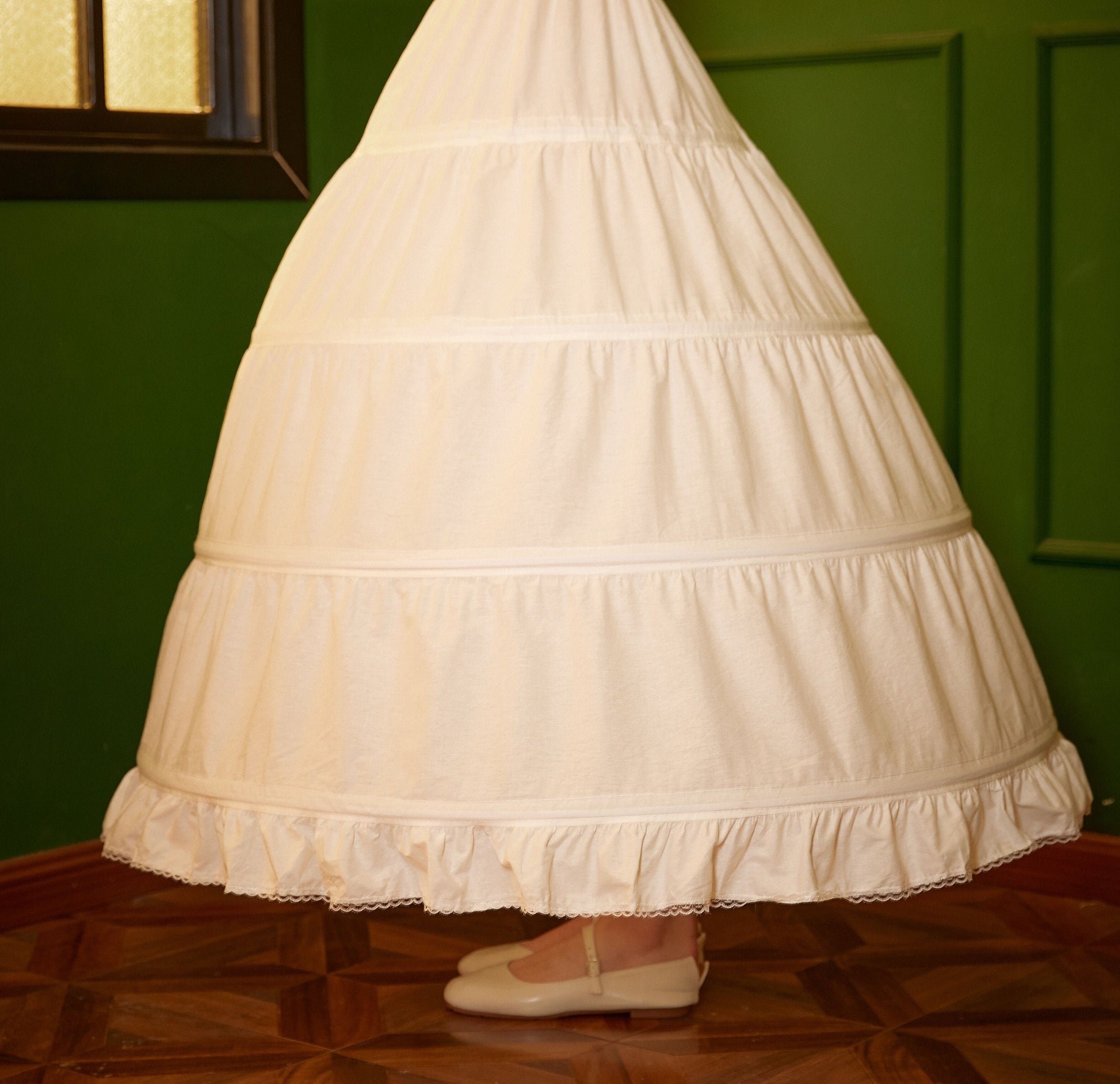 Wedding Crinoline Hoop Petticoat Cotton Underskirt Skirt for Bridal Dress Ball Gown Skirt Prom Underskirt