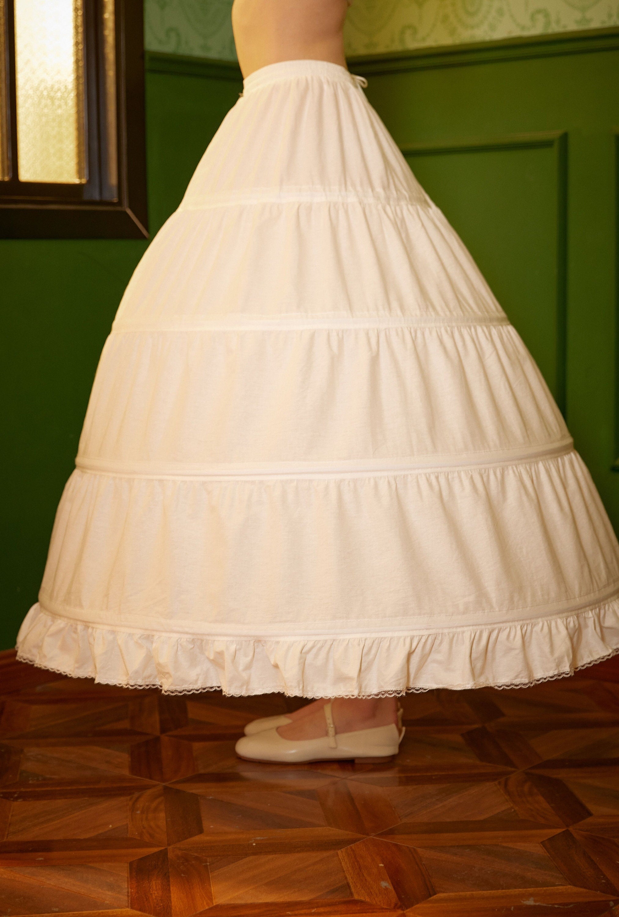 Wedding Crinoline Hoop Petticoat Cotton Underskirt Skirt for Bridal Dress Ball Gown Skirt Prom Underskirt