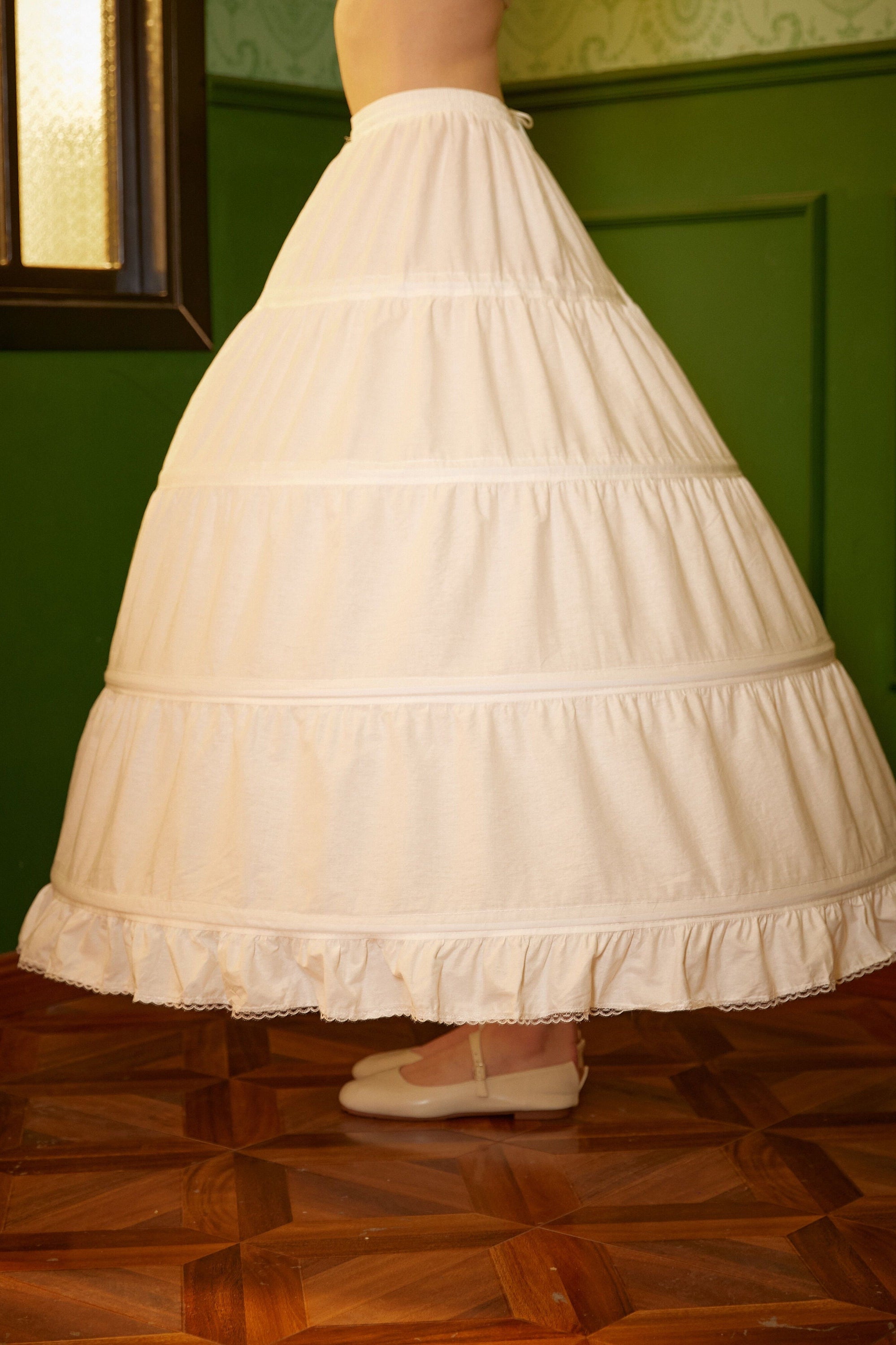 Wedding Crinoline Hoop Petticoat Cotton Underskirt Skirt for Bridal Dress Ball Gown Skirt Prom Underskirt