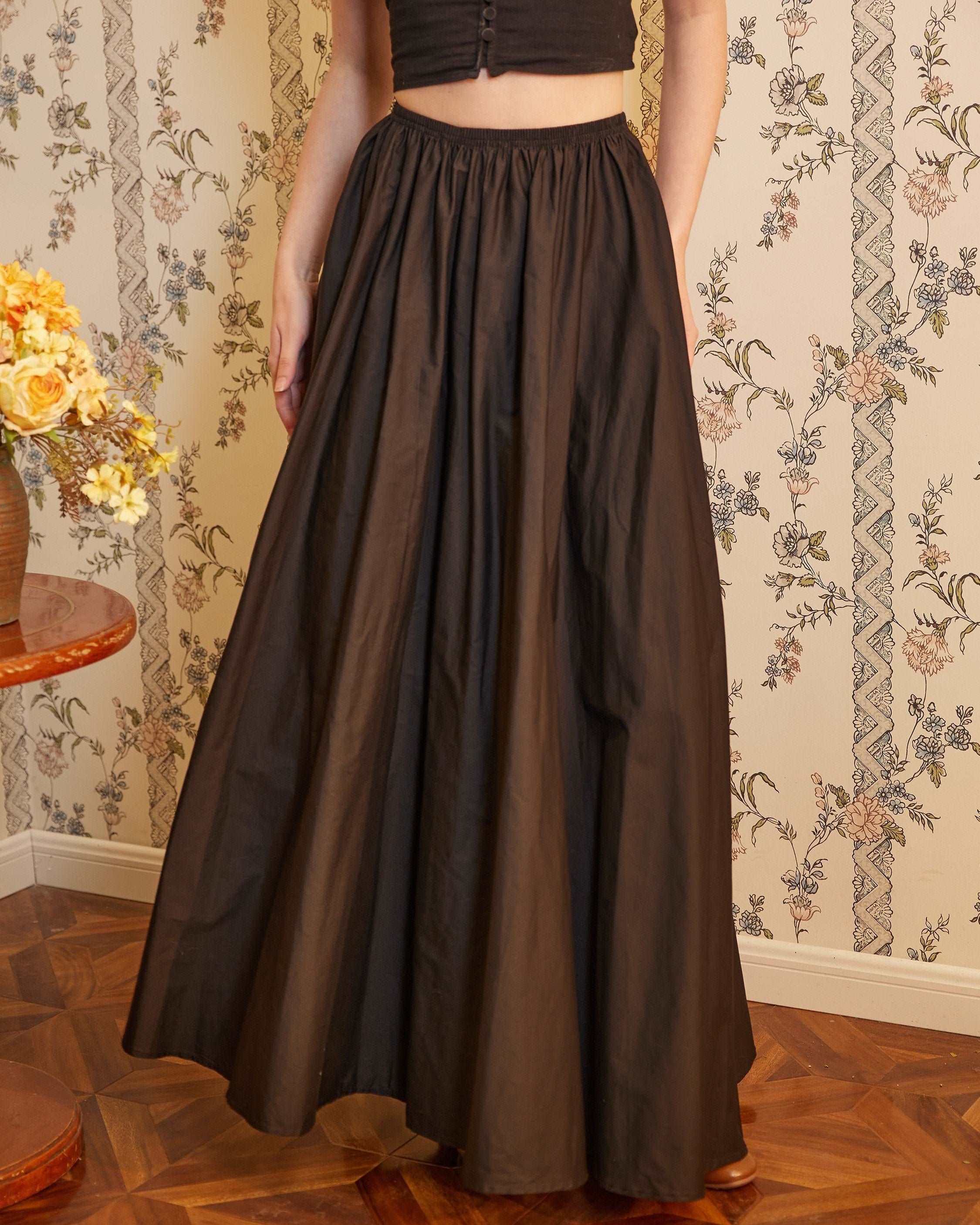 Victorian Style Skirt Cotton Long Skirt Period Skirt Medieval outfits Renaissance Festival Skirt Ren Faire Costume Full Length