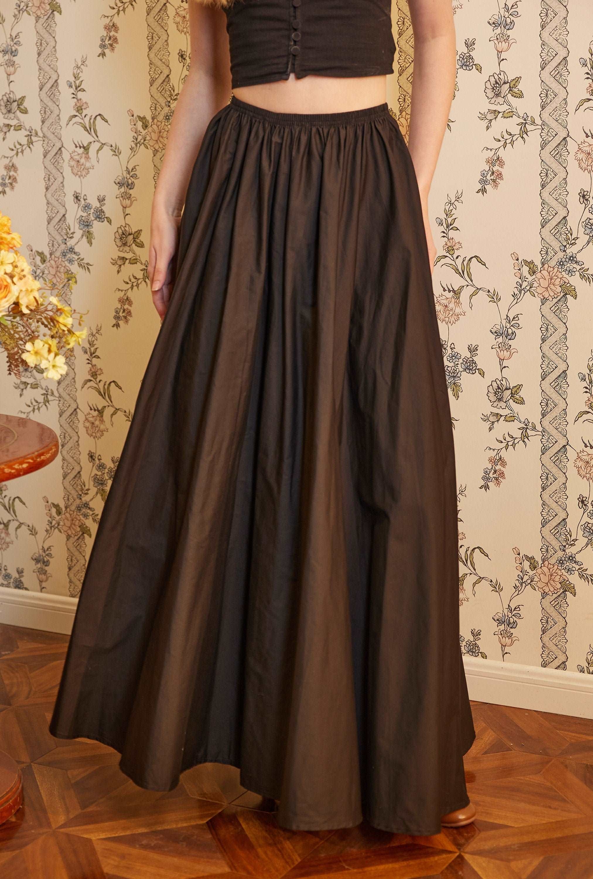 Victorian Style Skirt Cotton Long Skirt Period Skirt Medieval outfits Renaissance Festival Skirt Ren Faire Costume Full Length