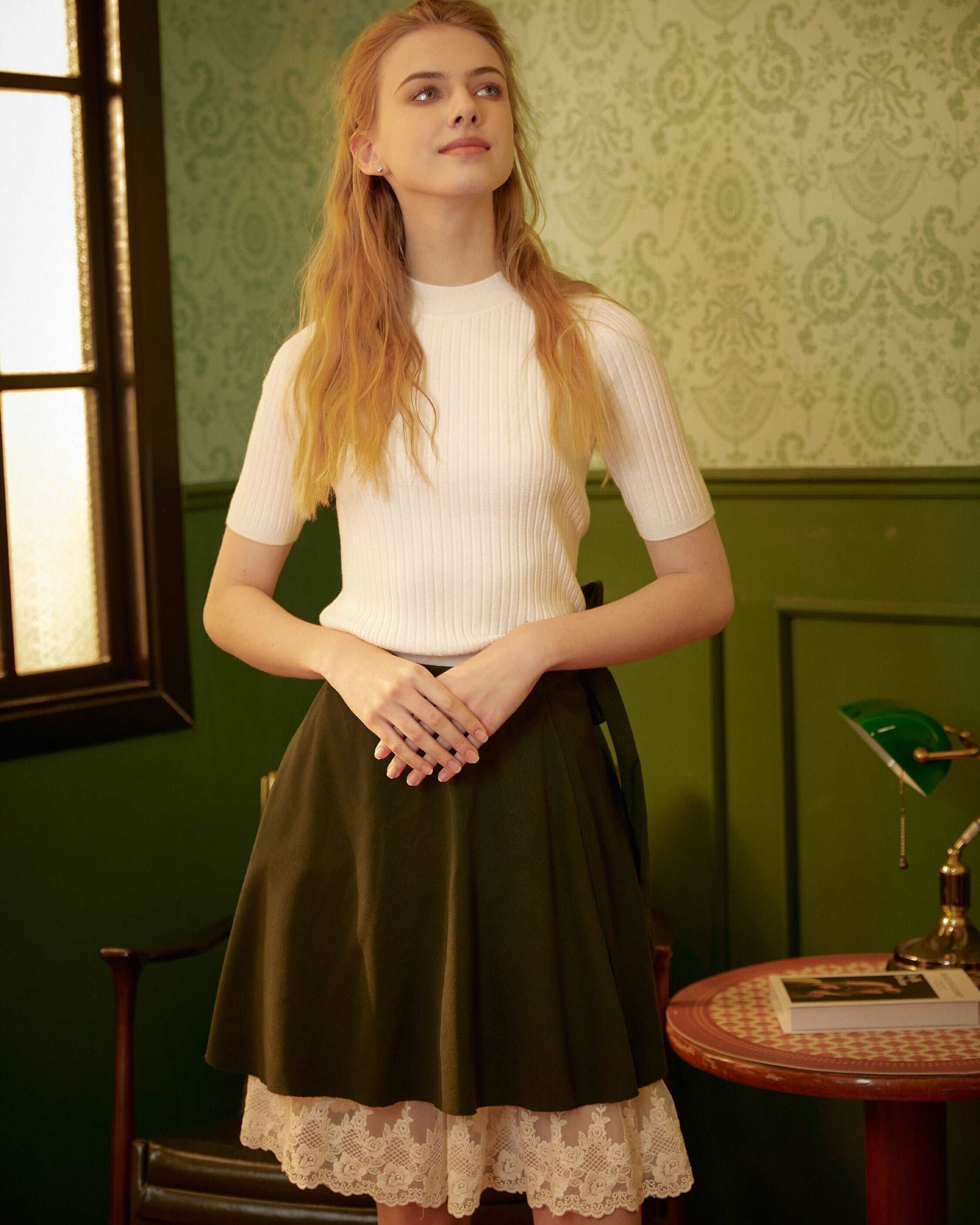 Half Slip Skirt Extender Cotton with Lace Trim Underskirt Ivory Flower Lace Slip Romantic Dress