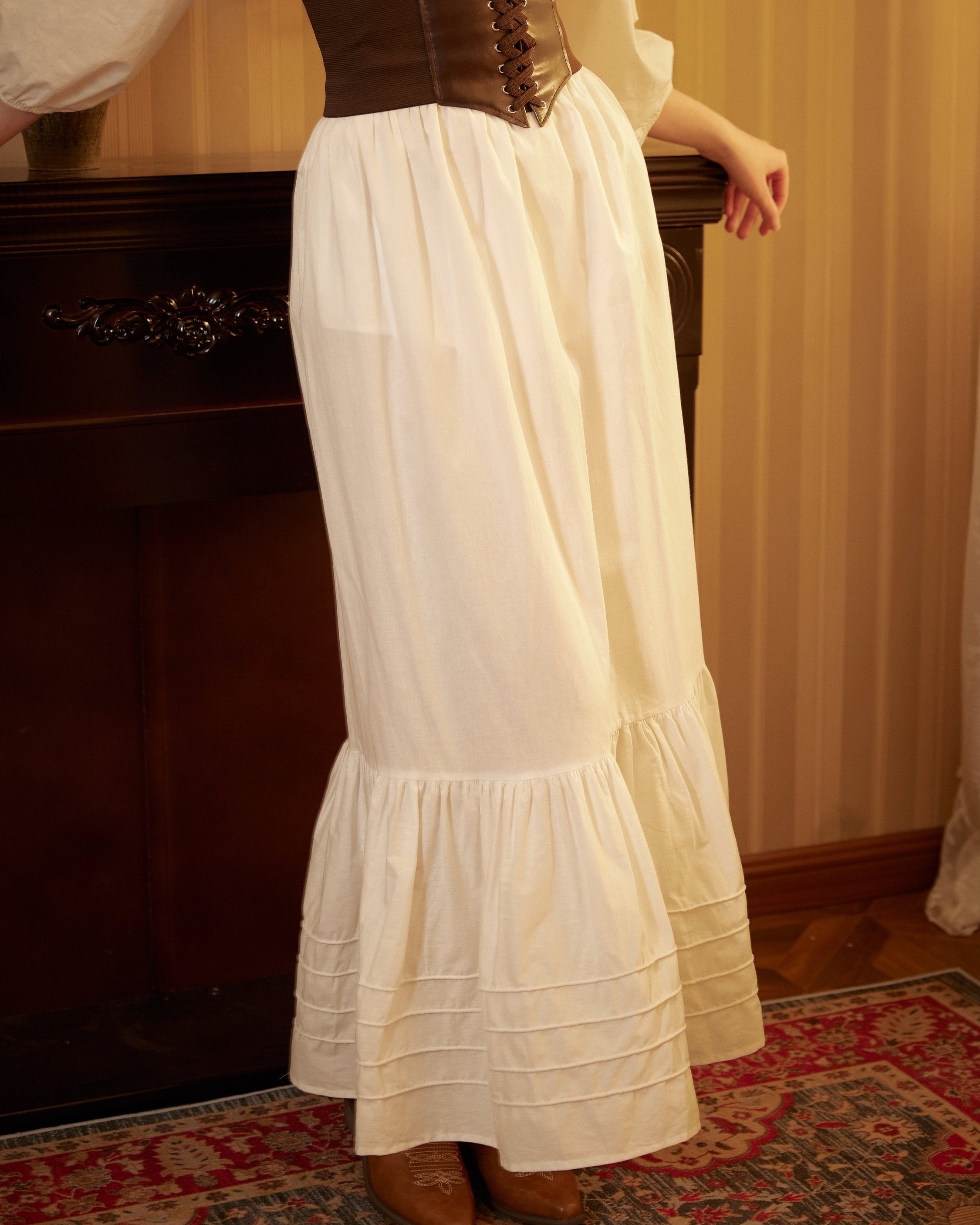 Victorian Style Skirt Cotton Maxi Skirt Period Skirt Medieval outfits Renaissance Festival Skirt Ren Faire Costume