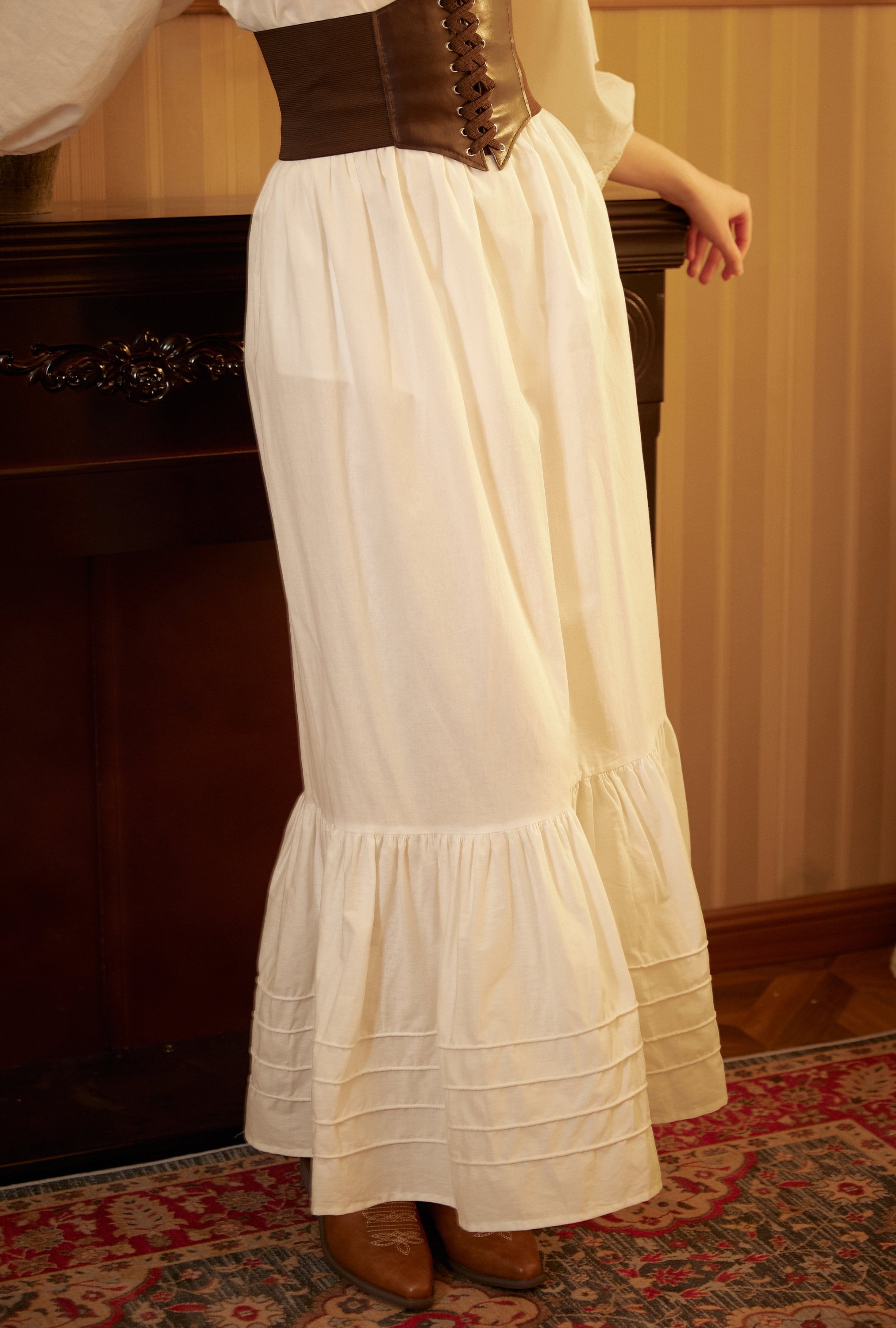 Victorian Style Skirt Cotton Maxi Skirt Period Skirt Medieval outfits Renaissance Festival Skirt Ren Faire Costume