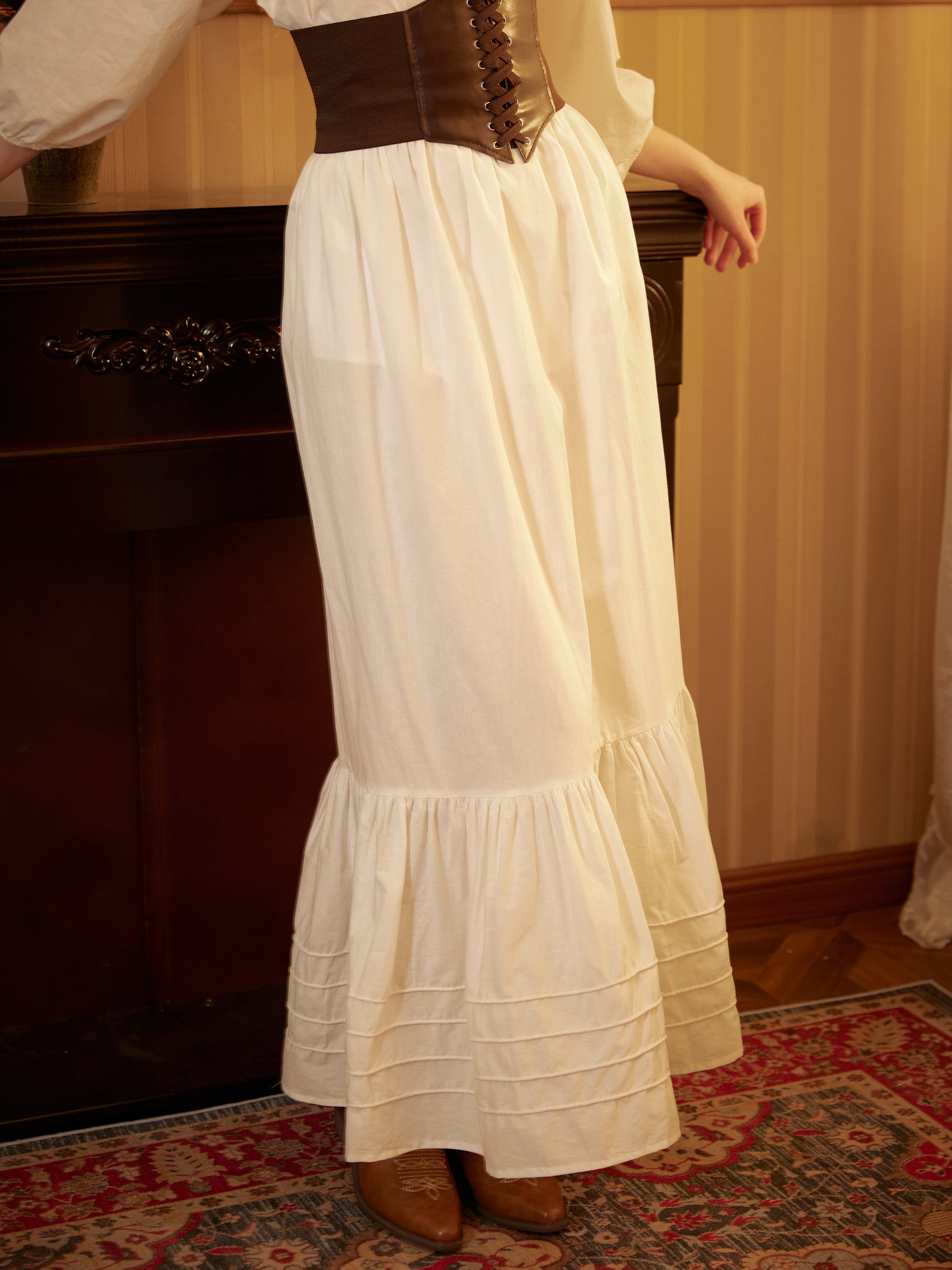Victorian Style Skirt Cotton Maxi Skirt Period Skirt Medieval outfits Renaissance Festival Skirt Ren Faire Costume