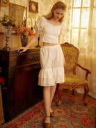 Cotton Bloomers Women Pantaloons Victorian Plus Size Bloomers Loungewear Bloomer Pants Pettipants with Ruffles