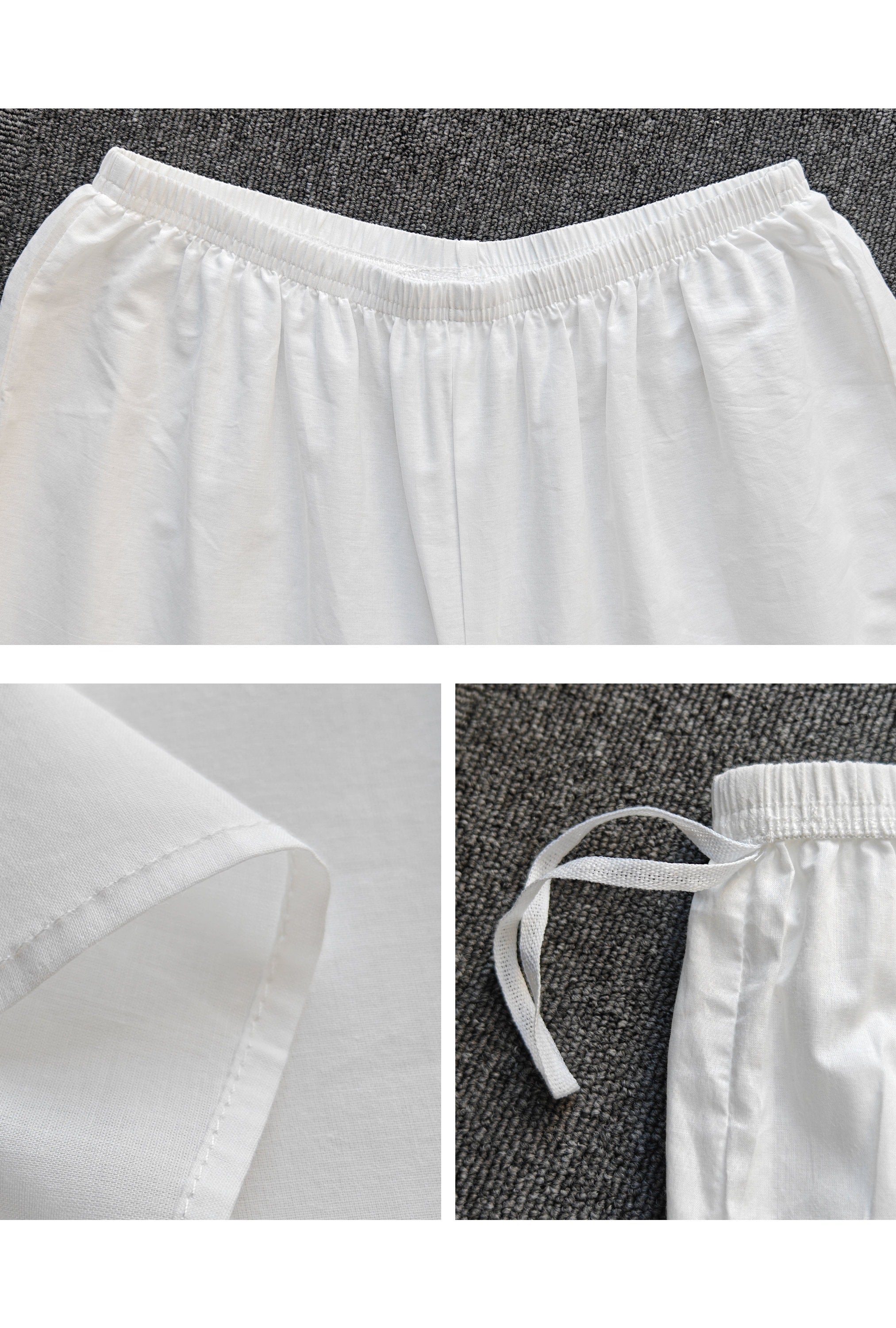 Women’s Bloomers Cotton Long Bloomers Plus Size Pantaloons Pettipants Victorian Underwear Lace Bloomer Pants Ivory Black Cream