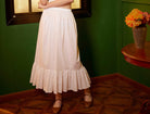 Petticoat Skirt 100% Cotton Half Slip Unterrock Jupon Skirt Extender Slip Underskirt Ivory/Beige/Black