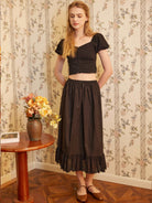 Half Slip Cotton Petticoat Skirt Extender Slip Lace Embroidery Unterrock Medieval Underskirt Ivory Black