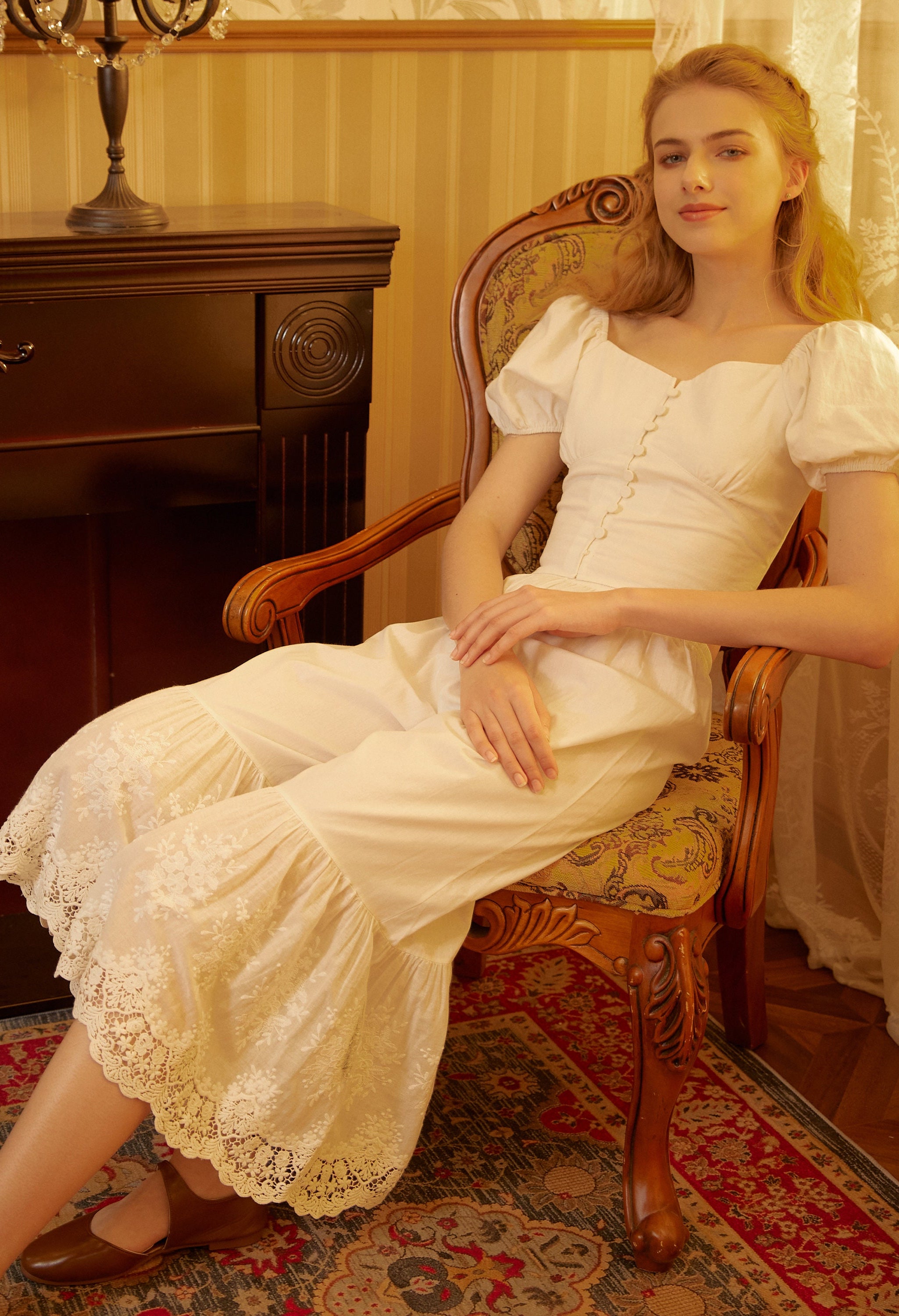 Women’s Bloomers Lace Cotton Bloomers Plus size Edwardian Bloomer Pants Pantaloons Victorian Pettipants Ivory Cream