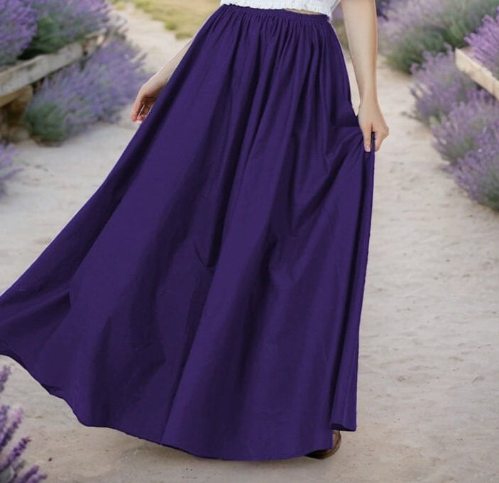 Victorian Style Skirt Cotton Long Skirt Period Skirt Medieval outfits Renaissance Festival Skirt Ren Faire Costume Full Length
