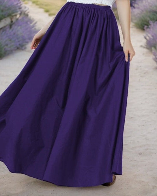 Victorian Style Skirt Cotton Long Skirt Period Skirt Medieval outfits Renaissance Festival Skirt Ren Faire Costume Full Length