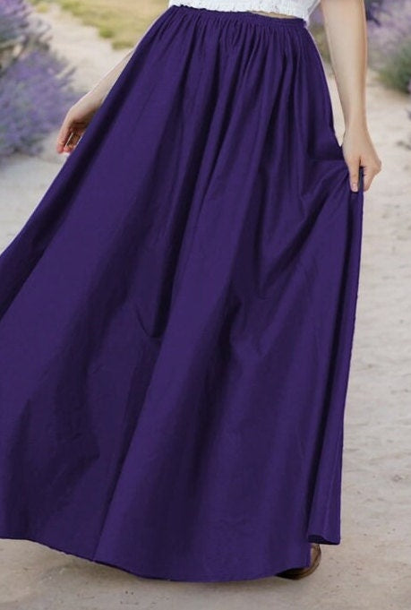 Victorian Style Skirt Cotton Long Skirt Period Skirt Medieval outfits Renaissance Festival Skirt Ren Faire Costume Full Length