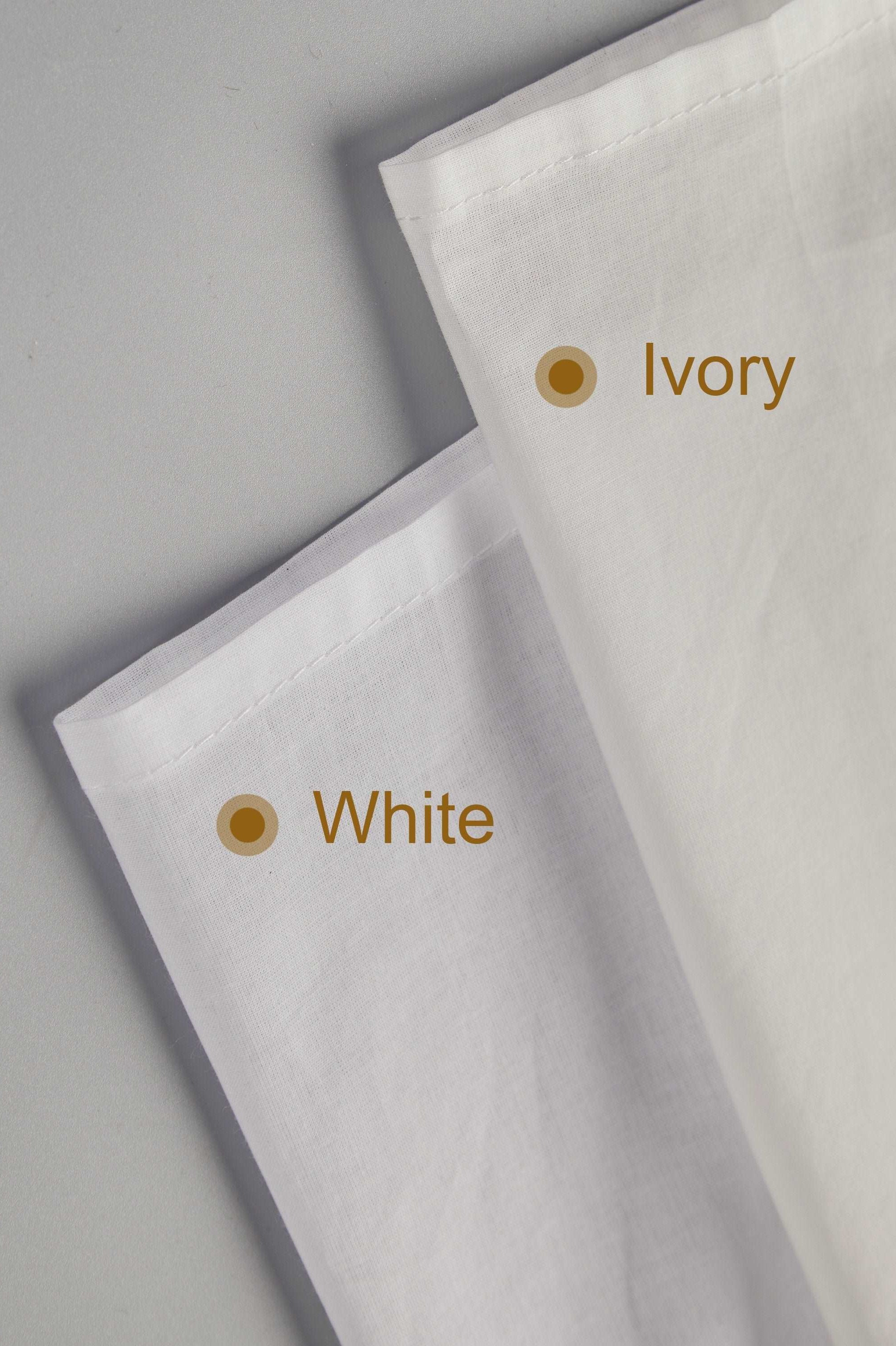Petticoat 100% Cotton Underskirt Half Slip Unterrock Jupon Long Petticoat Skirt Extender Slip Ivory/White/Black Two Lengths