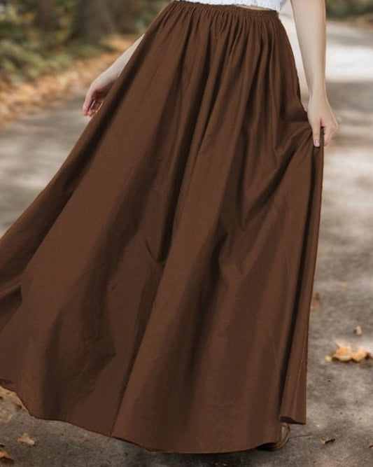 Victorian Style Skirt Cotton Long Skirt Period Skirt Medieval outfits Renaissance Festival Skirt Ren Faire Costume Full Length