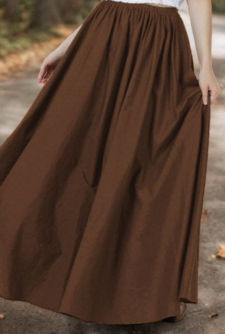 Victorian Style Skirt Cotton Long Skirt Period Skirt Medieval outfits Renaissance Festival Skirt Ren Faire Costume Full Length