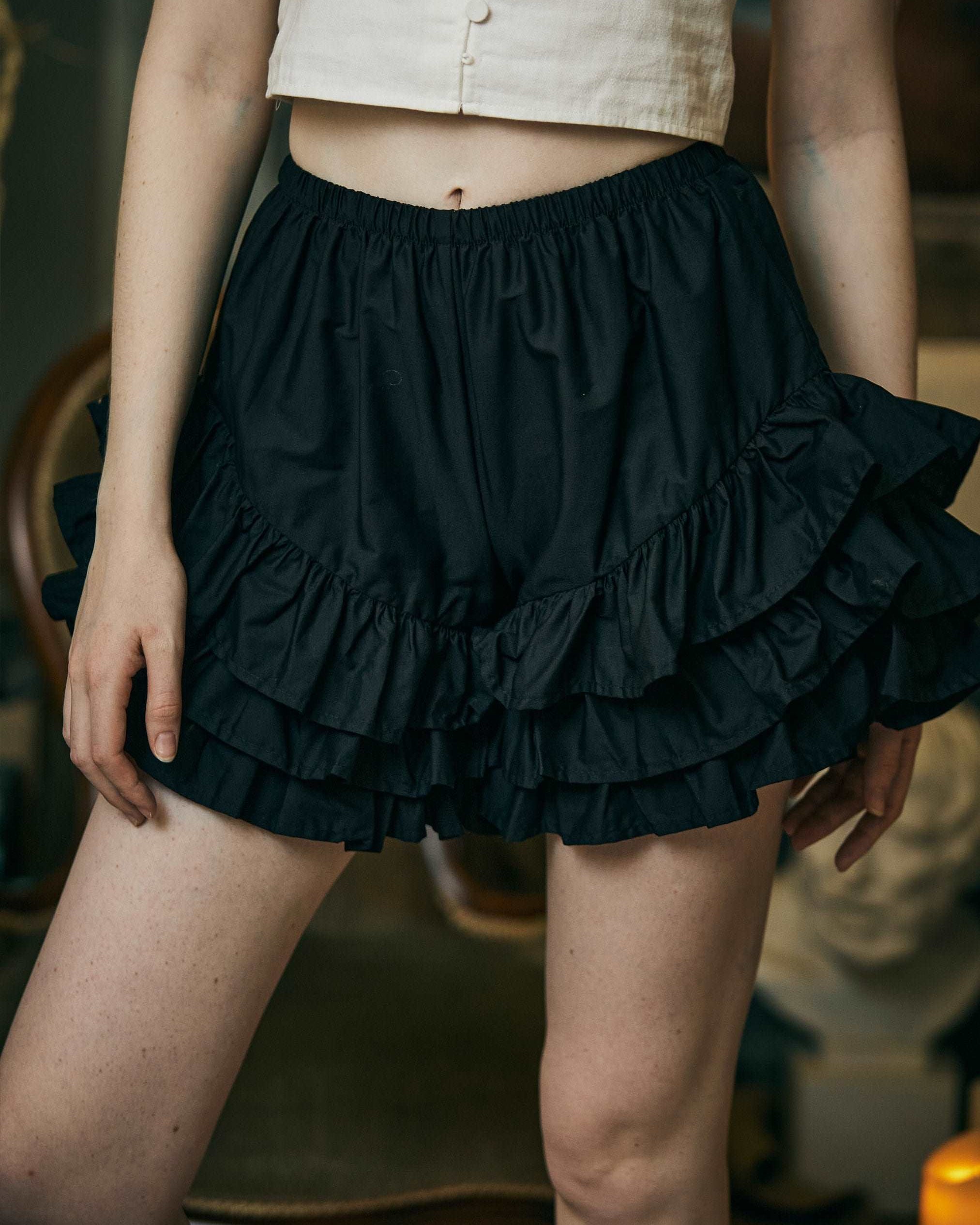 Cotton Bloomers Women Bloomer Shorts Pantaloons Victorian Frilly Bloomers Pajama Summer Shorts Pettipants Ivory Cream Black