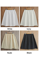 Cotton Half Slip Petticoat Slip Skirt Organic Cotton Unterrock Women Underskirt in Three Lengths Four Colors White Ivory Nude Black
