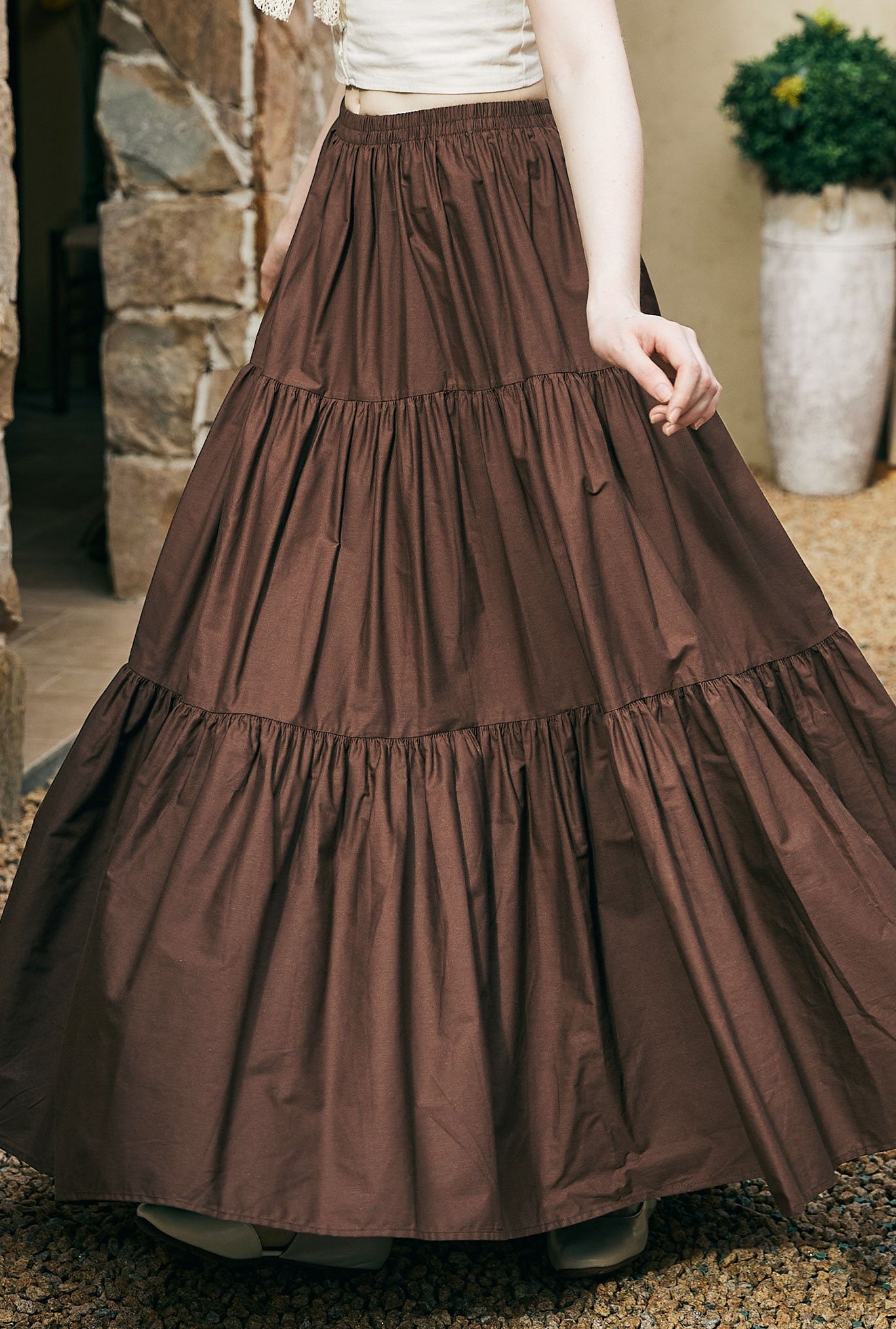 Renaissance Fair Skirt Victorian Skirt Medieval outfits Ren Faire Costume Pirate Tiered Skirt Cotton Long Skirt Full Length Peasant Skirt