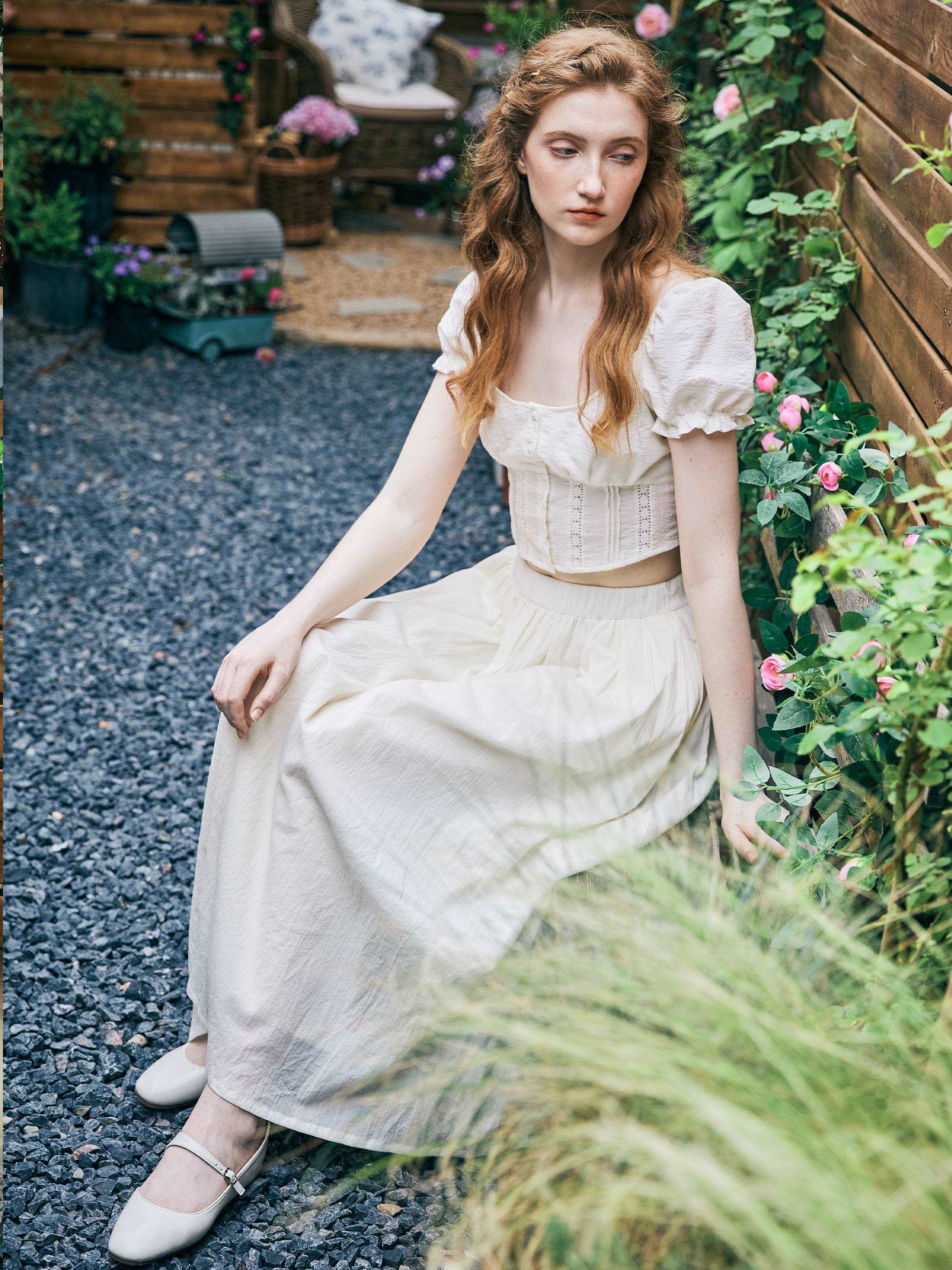 Maxi Beige skirt with Pockets