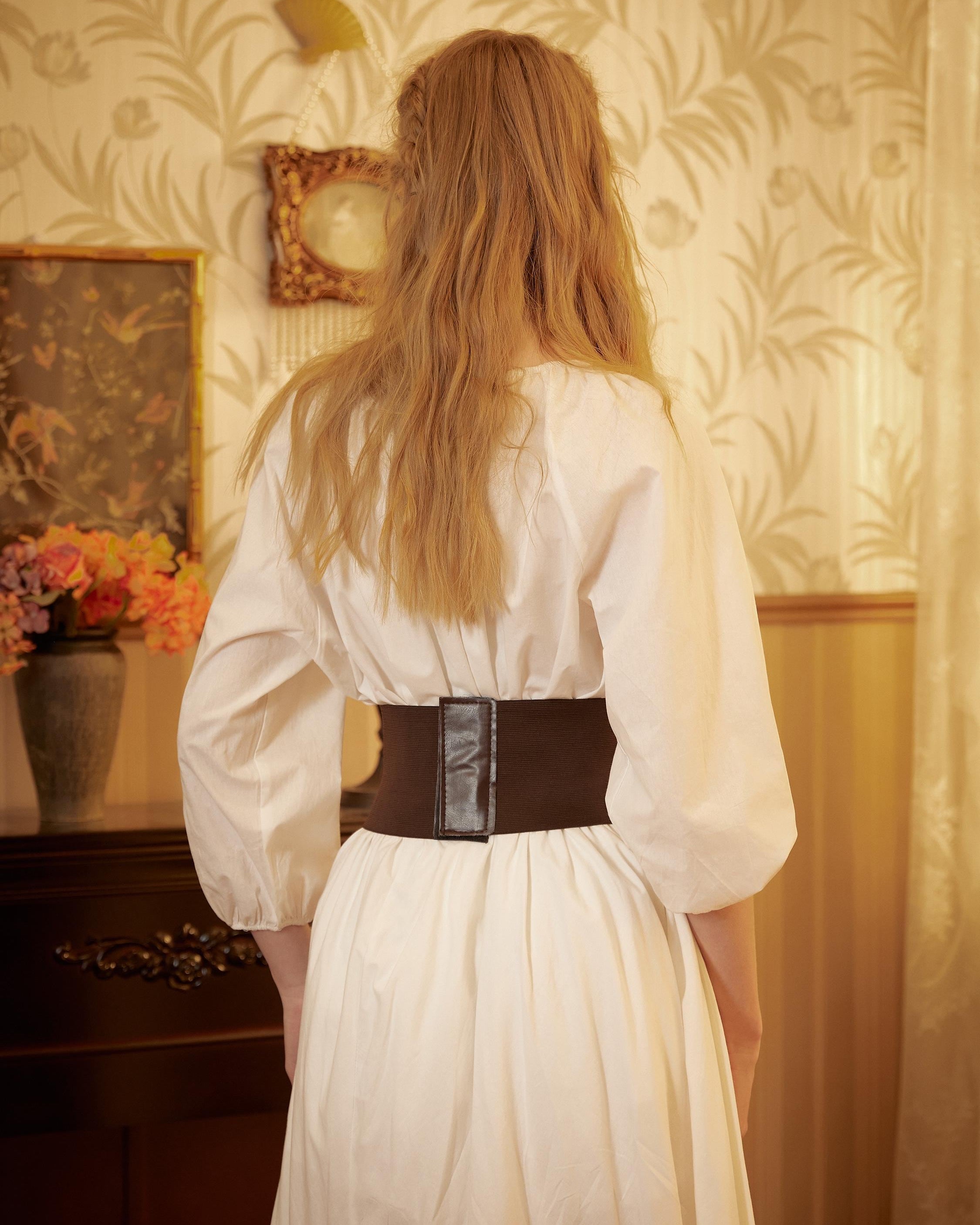 Cotton White Peasant Blouse Balloon Sleeves White Shirt Chemise Victorian Off Shoulder Keyhole Neck Renaissance Faire Top