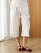 White Cotton Bloomer Pants