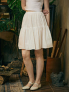 Petticoat 100% Cotton Underskirt Half Slip Unterrock Jupon Petticoat Skirt Extender Slip Ivory/White