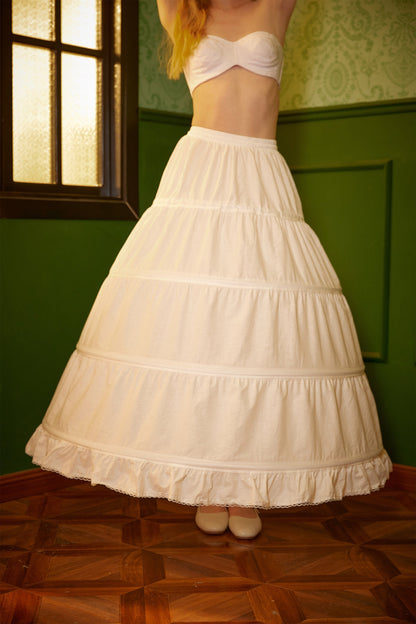 Wedding Crinoline Hoop Petticoat Cotton Underskirt Skirt for Bridal Dress Ball Gown Skirt Prom Underskirt