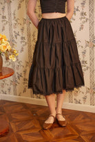 Petticoat Half Slip Cotton Woman Skirt Extender Crinoline Edged Lace A-line underskirt with Elastic waistband in three lengths Black