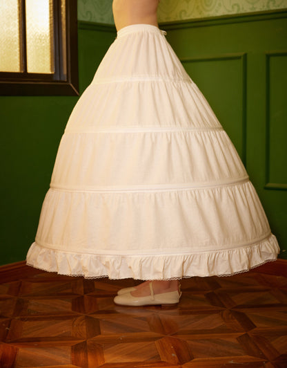 Wedding Crinoline Hoop Petticoat Cotton Underskirt Skirt for Bridal Dress Ball Gown Skirt Prom Underskirt