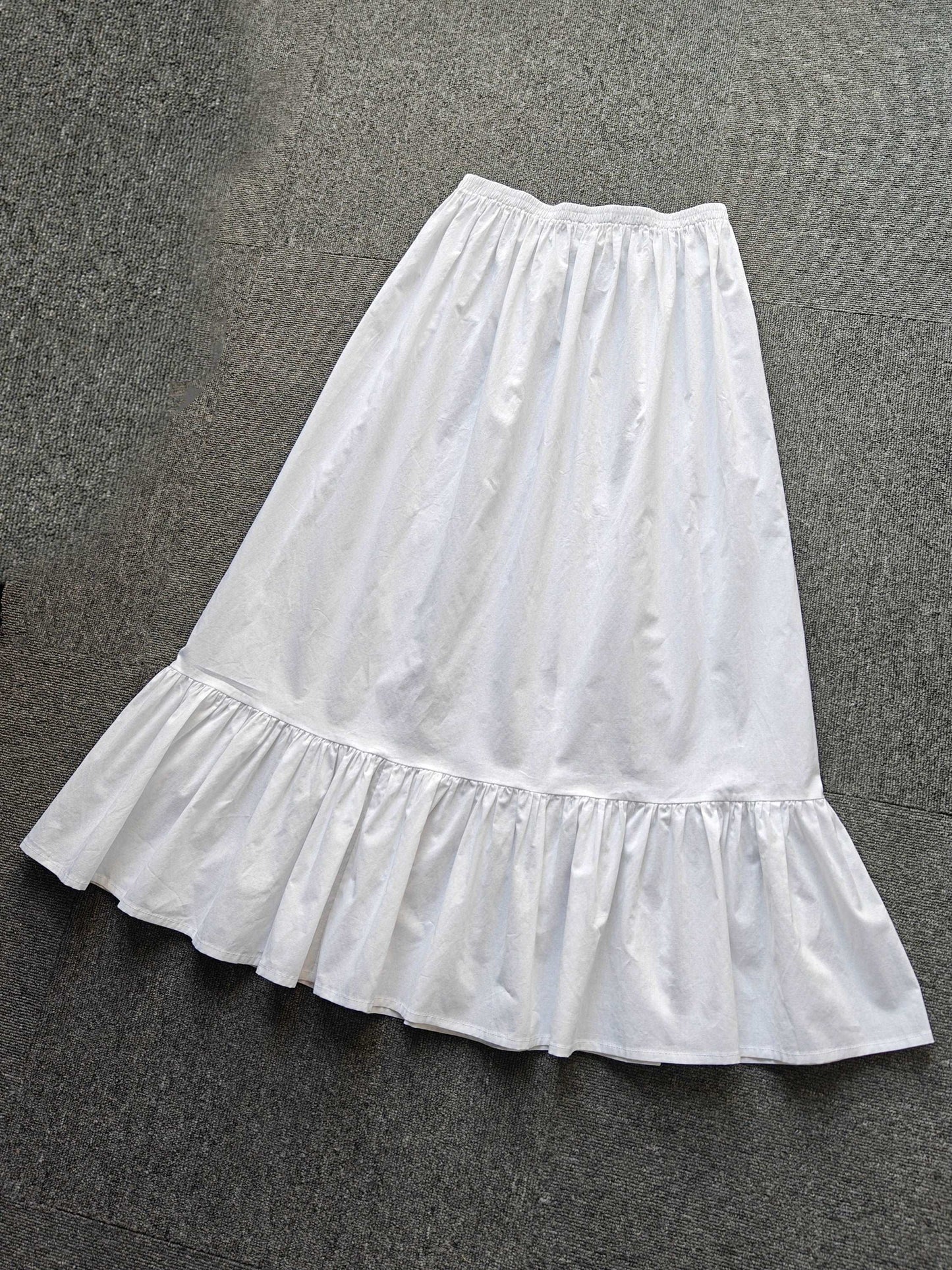 Petticoat Skirt 100% Cotton Half Slip Unterrock Jupon Skirt Extender Slip Underskirt Ivory/Beige/Black