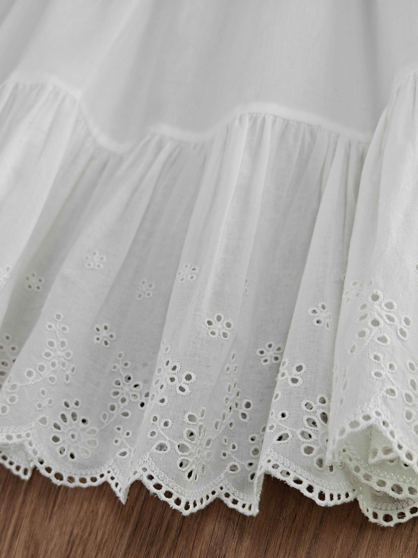 Half Slip Cotton Petticoat Skirt Extender Slip Hollow Flowers Lace Unterrock Vintage Inspired Underskirt Ivory