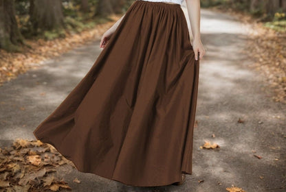 Victorian Style Skirt Cotton Long Skirt Period Skirt Medieval outfits Renaissance Festival Skirt Ren Faire Costume Full Length