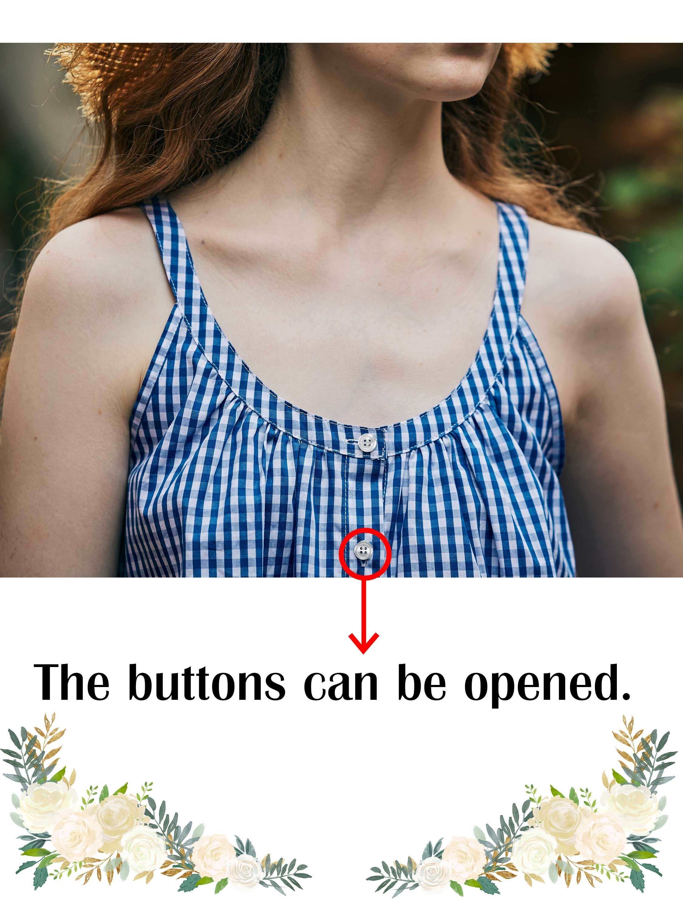 Organic Cotton Crop Checked Top Sleeveless Women Summer Top Blouse Tank Cropped Swing Tank Cotton Blue and White Plaid Shirt Cami