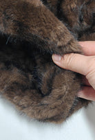 Faux Fur Poncho Medieval Mink Fur Warp Brown Coat Jacket Pullover Shawls Wraps Capes Vintage Style Capelet Shoulder Warmer