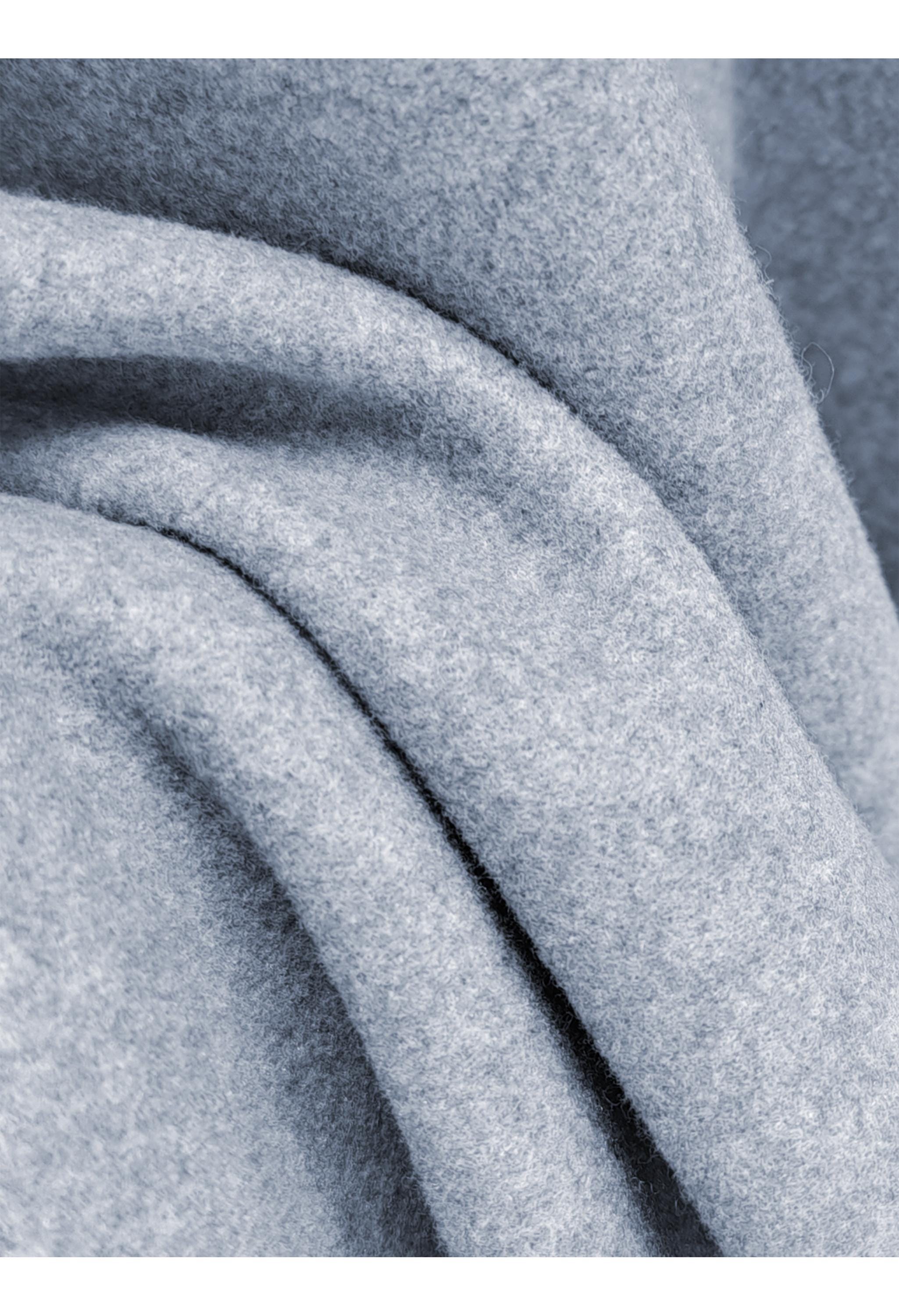 Wool Blend Cape Coat Vintage Style Long Winter Cape for Woman With Pockets Blue S/M/L/XL