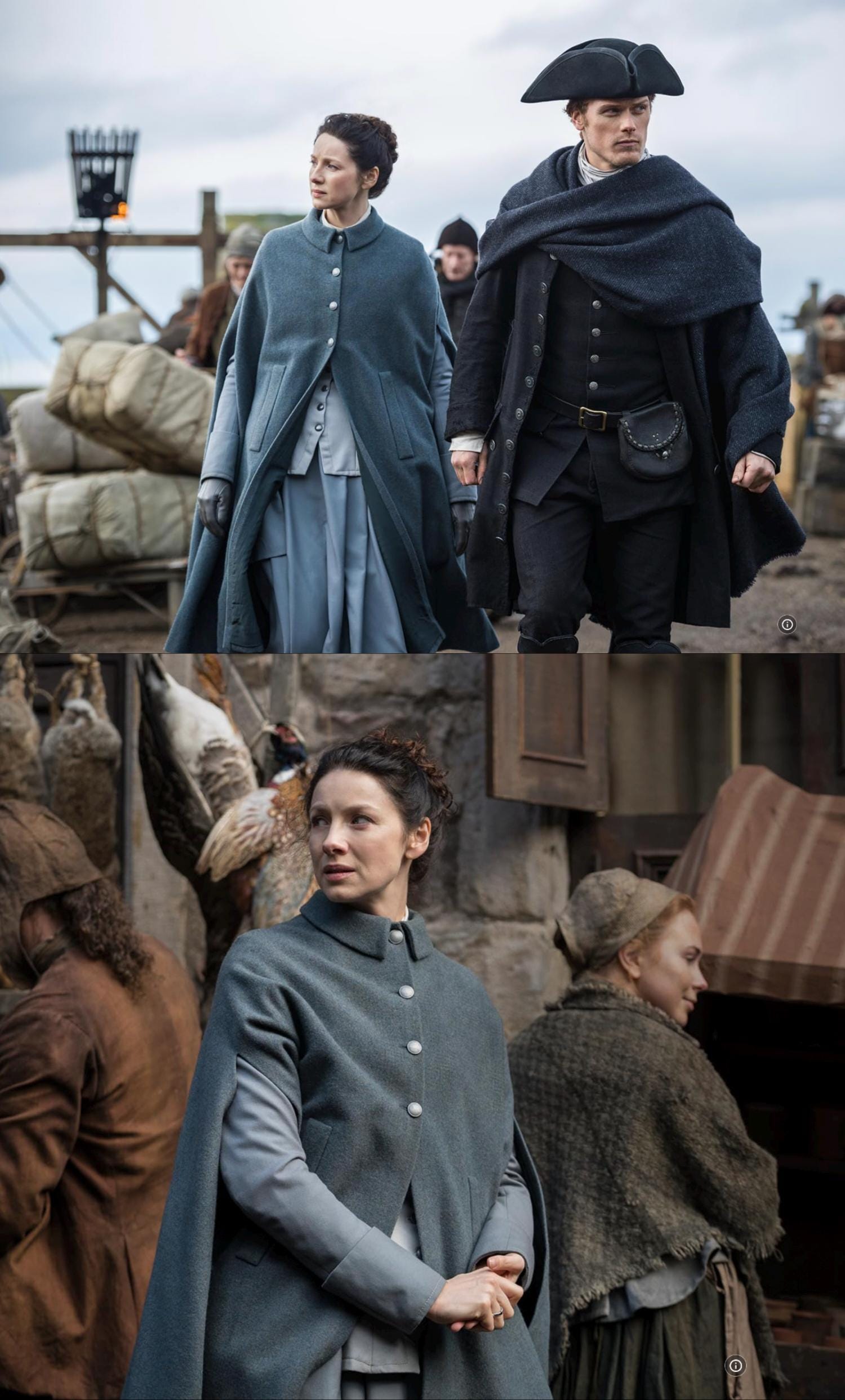 Wool Blend Cape Coat Vintage Style Long Winter Cape for Woman With Pockets Blue S/M/L/XL