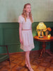 Skirt Extender Cotton White Petticoat with Lace Trim Half Slip Underskirt Ivory Knee Length
