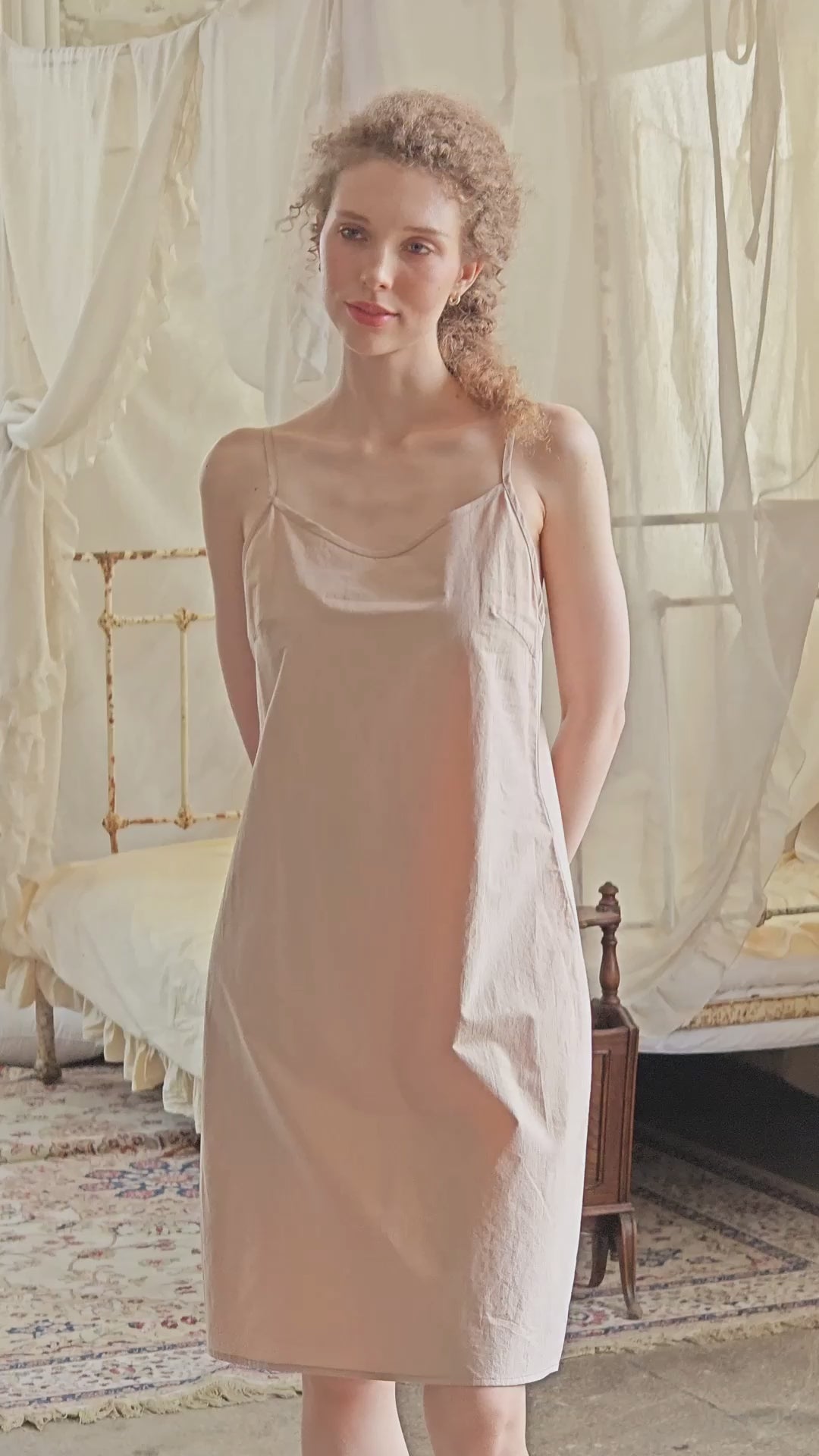 cotton vintage slip for women