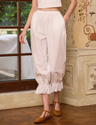 Sueasyretro bloomer pants featuring practical side pockets and elastic waist. 100% cotton retro underskirt.