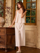 Sueasyretro 1960s white cotton pettipants with delicate lace hem, perfect for breathable comfy sleepwear.