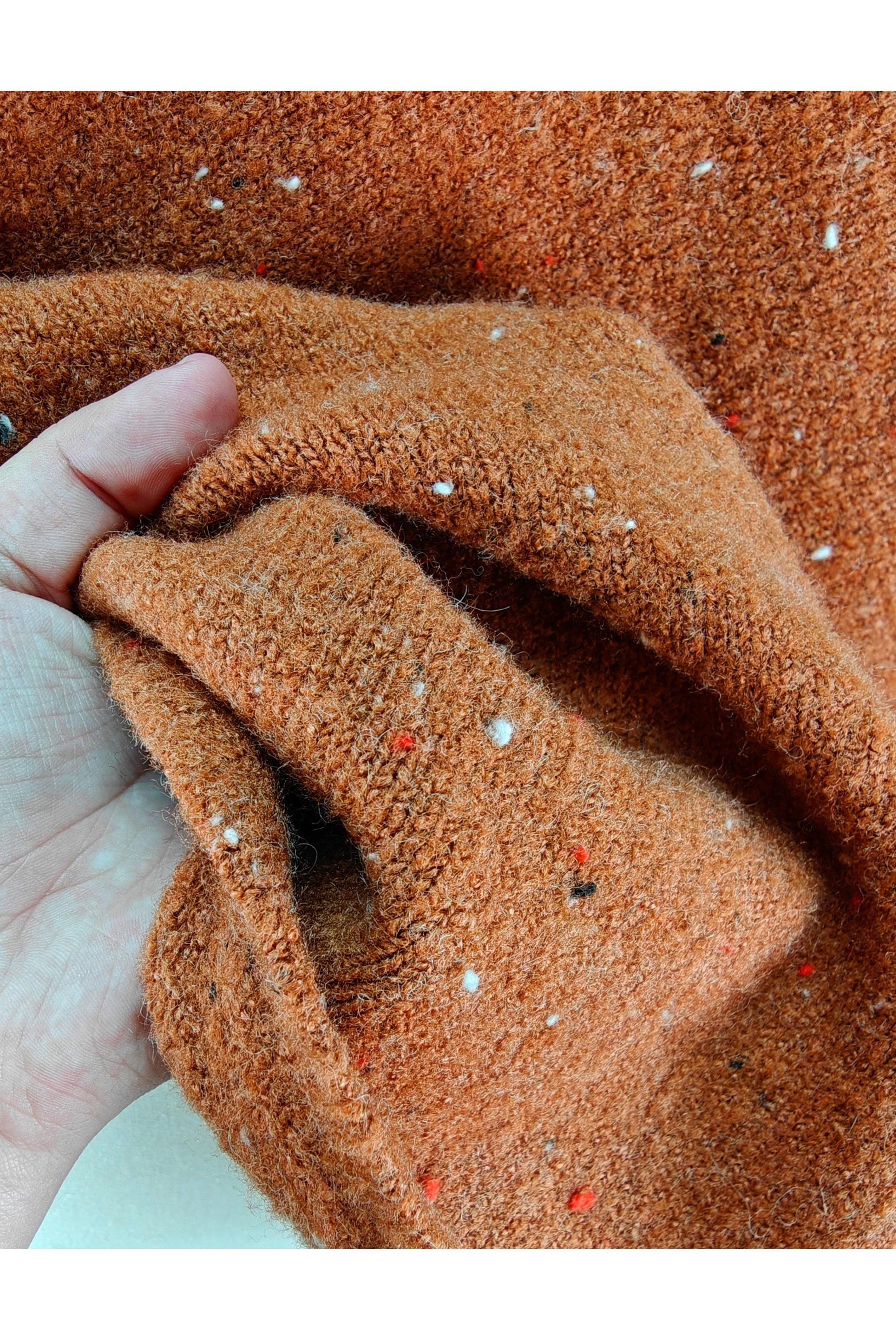 Knit wool poncho womens wool cape tweed speckled wool blend wrap ruana wool shawl